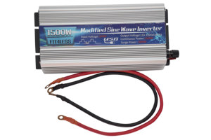 Inversor de onda sinusoidal modificada por USB, entrada de 12 V o 24 V de CC a salida de 110V y 60Hz con enchufes duales, 1500W - Product Image 5