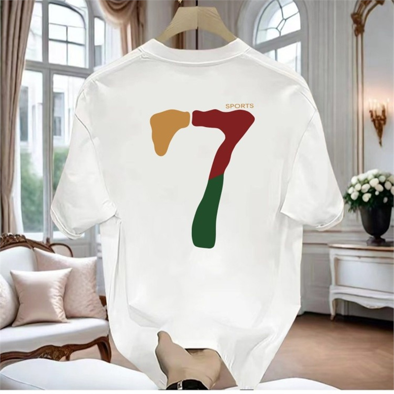 Dos grande couleur 7 blanc-manches courtes