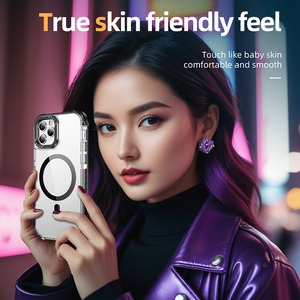 Apple 15用超薄型磁気電話ケースiPhone 16用ソリッドカラーシンプルシニアトレンド男性と女性用 - Product Image 2