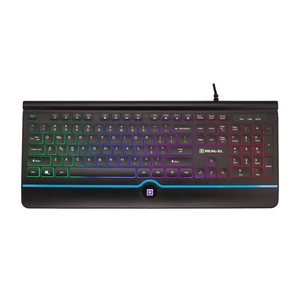 Tastiera cablata al cioccolato retroilluminata RGB con touchpad tastiera ergonomica Ultra silenziosa design ergonomico - Product Image 1