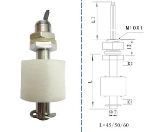 Rifornimento di fabbrica Mini plastica galleggiante interruttore da 25 a 45mm PP sensore di livello del liquido M8 M10/magnetico Reed contatto serbatoio acqua interruttore di livello - Product Image 6