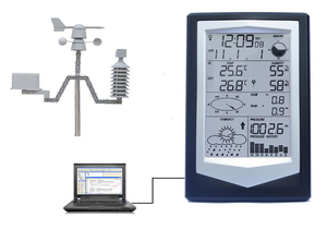 Estación Meteorológica con termómetro para el hogar, registrador de datos de pronóstico del tiempo de presión con interfaz de PC - Product Image 2