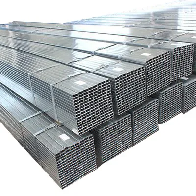 Tubo de hierro de Material de construcción de alta calidad, tubería de acero Rectangular cuadrada galvanizada en caliente