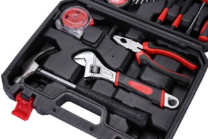 Conjunto de ferramentas domésticas de alta qualidade, 20 unidades, conjunto de ferramentas manuais para reparo geral, martelo, caixa de ferramentas profissional