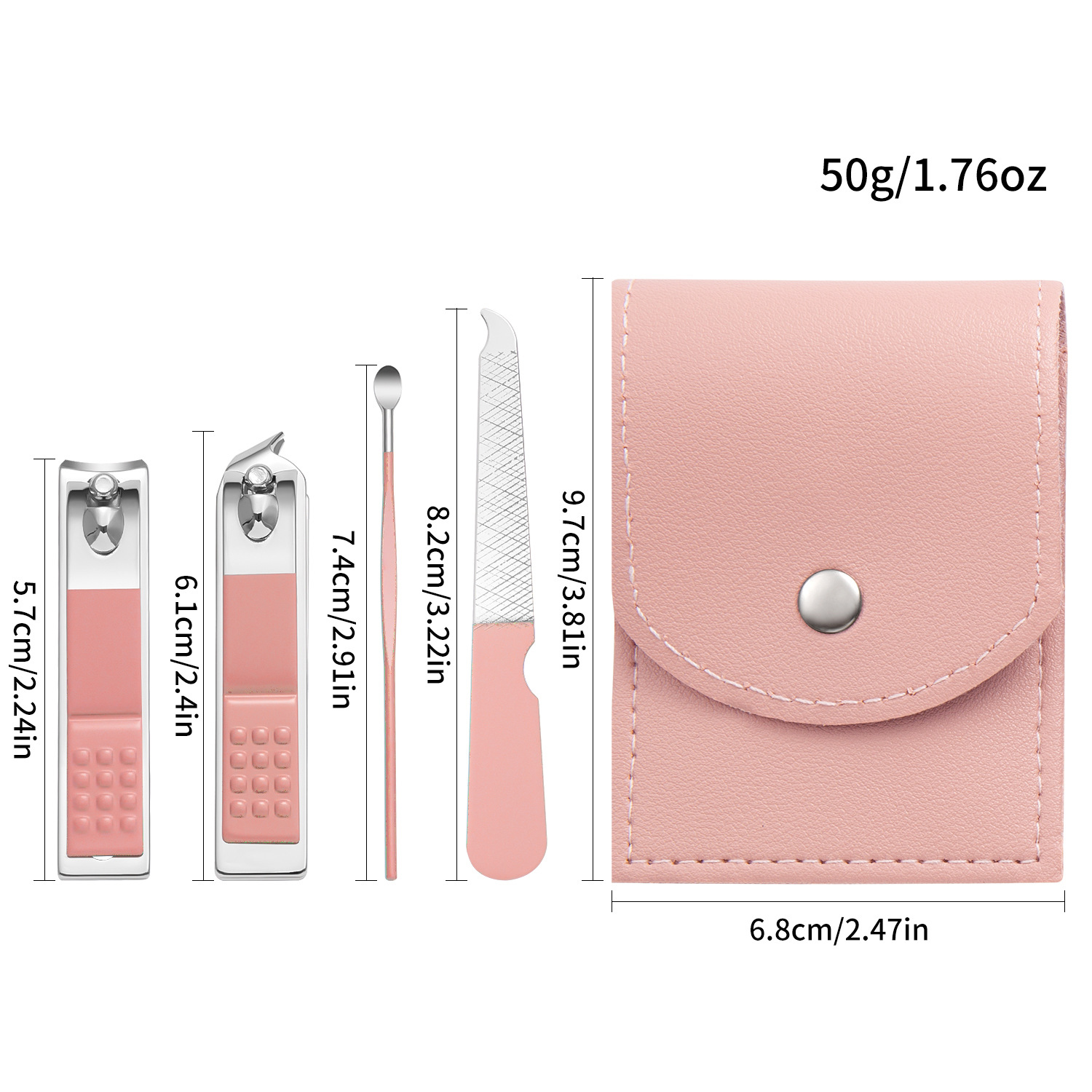 Ensemble de quatre pièces en or rose