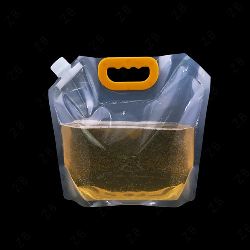 Özel baskılı bira içecek su ayakta duran torba torba kullanımlık meme temizle emzik kılıfı ambalaj kolu ile