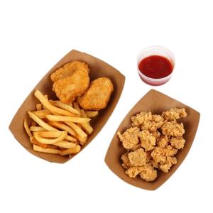 Takeaway บรรจุภัณฑ์อาหารกล่องกระดาษคราฟท์แป้งข้าวโพดภาชนะบรรจุอาหารกล่องกระดาษโลโก้ส่วนตัวที่กําหนดเอง - Product Image 5