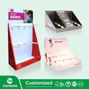 定制纸质Cdu Pop桌台面零售台面展示架Pdq纸板柜台展示 - Product Image 6