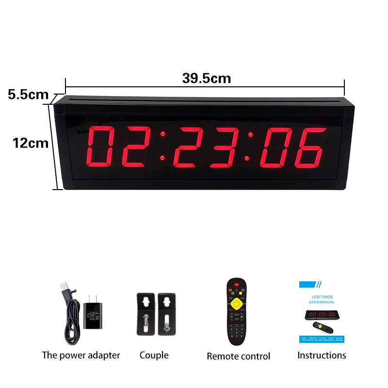 Écran double face rechargeable de 2,3 pouces à 6 chiffres