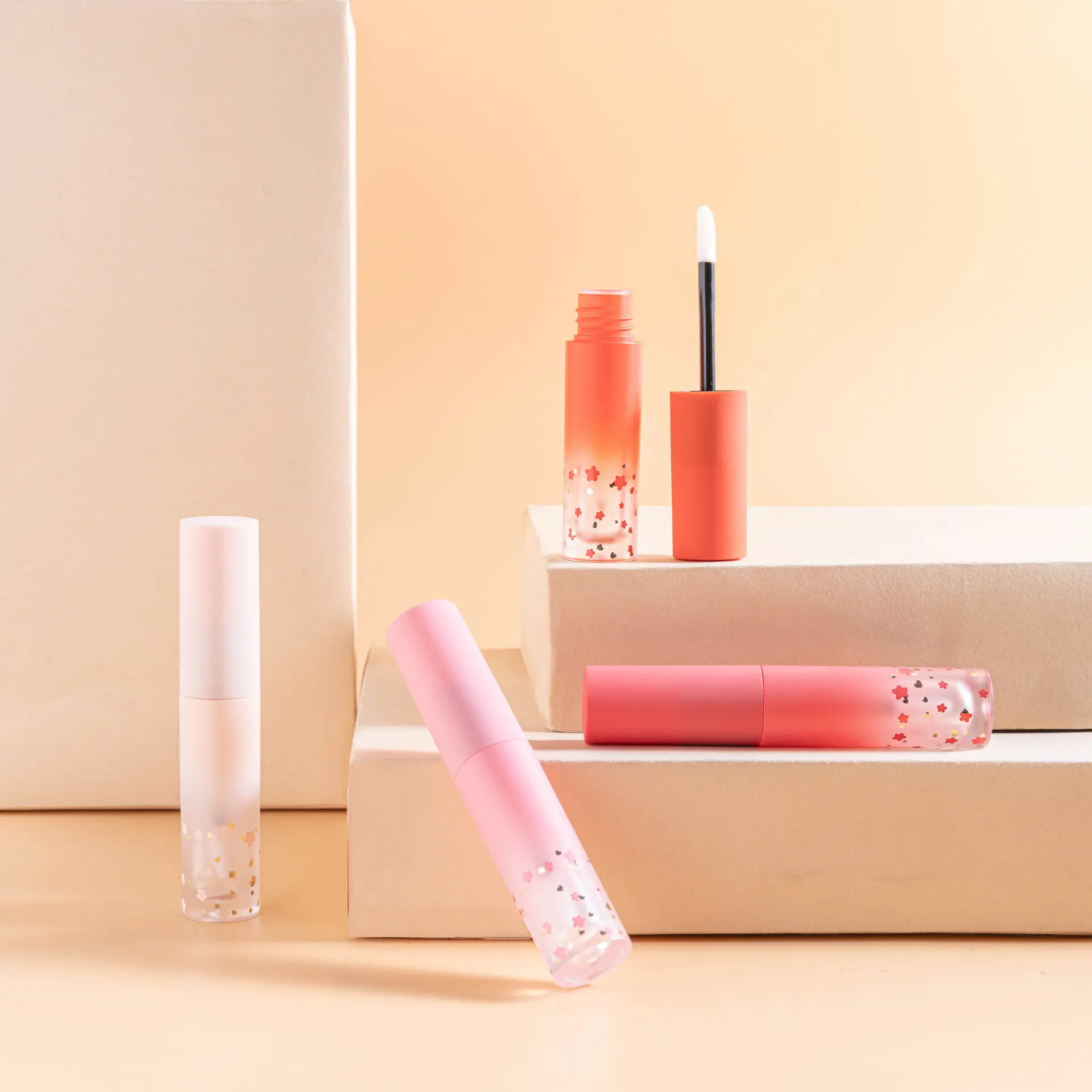 Tabung Lip Gloss Siswa Perempuan, Kapasitas Kecil Dapat Disesuaikan Tabung Lip Gloss Bulat 3Ml