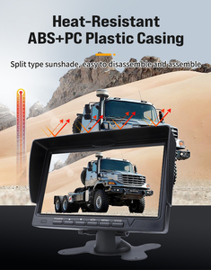 7 "TFT LCD renkli ekran araba monitör bölünmüş ekran 2 kanal AV kameralar giriş gece görüş fonksiyonu ile kelebek şekilli parantez - Product Image 3