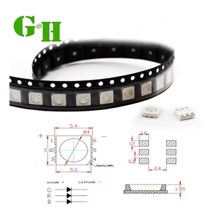 4pin 15 dijital IC dahili 4pin LEDs yüksek gerilim programlanabilir DC12V 24V 5050 RGB Doide sk15b SK9822 SMD LED çip - Product Image 4