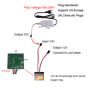 Kit di specchi da bagno intelligenti interruttore dimmer touch dimmer interruttore a sensore Touch a luce led con driver led opzionale - Product Image 2