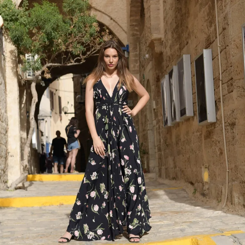 Yeni stil Boho elbise kadın hint ihracat pazarında uygun fiyata moda rahat elbise kadın kız için akşam kıyafeti