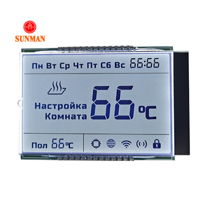 Benutzer definierte monochrome LCD-Werks versorgung 8-stellige 7-Segment-FSTN-Thermostat-Temperatursensor-Controller LCD-Display 3 Zoll - Product Image 2