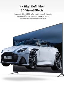 מפצל <span class=keywords><strong>HDMI</strong></span> 1x4 של DTECH, תומך HDCP ו-EDID, 4K, תלת מימד, 1080P, עבור טלוויזיות HDTV - Product Image 3