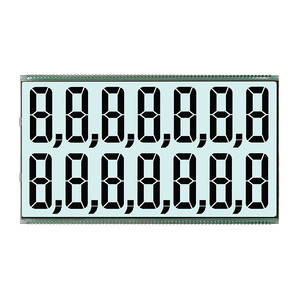 Venta de fábrica 8,0 "7*2 dígitos código de segmento panel de pantalla LCD con retroiluminación blanca estática de 5,0 V para controlador de dispensador de combustible