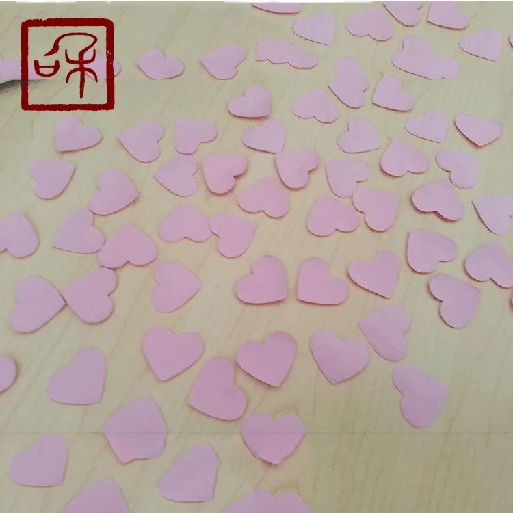 Confeti biodegradable de papel de boda con forma de corazón colorido al por mayor