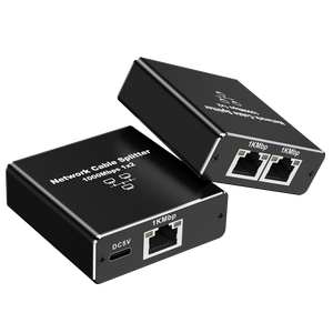 适用于PC的高速1000mbps以太网适配器1至2 Rj45网络扩展连接器音频分离器和转换器 - Product Image 2