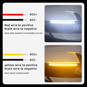 แถบไฟหน้ารถยนต์กันน้ำแบบสากลสำหรับไฟเลี้ยว LED สำหรับรถยนต์แบบต่อเนื่อง