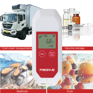 Registrador de datos de temperatura y humedad desechable de cadena de frío para alimentos con pantalla LCD y registrador de datos de temperatura USB - Product Image 3