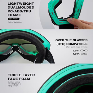 Kính trượt tuyết CE UV400 bảo vệ Snowboard kính <span class=keywords><strong>Google</strong></span> ống kính phân cực OEM chống sương mù tuyết thể thao an toàn Kính mát biểu tượng tùy chỉnh - Product Image 3