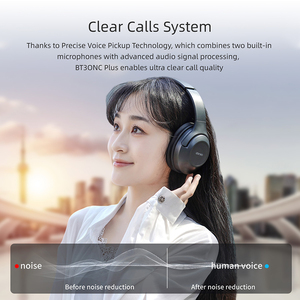 Çift Hi Fi Stereo ses App ayar düşük gecikme ENC kulaklık hibrid oyun kablosuz kulaklık BT30NC artı ANC 2.4G BT kulaklık - Product Image 3