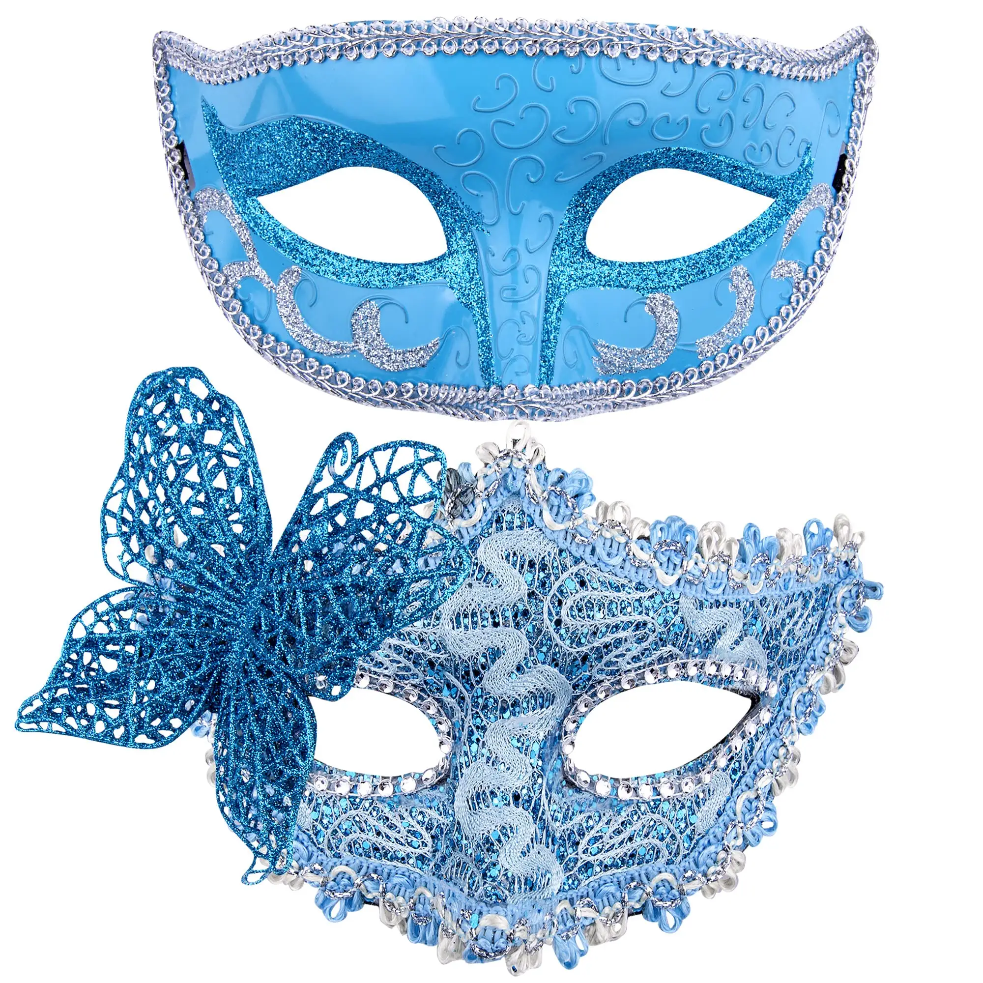Pareja Mascarada Mariposa Máscaras Fiesta veneciana Plástico Disfraz de Halloween Máscara Mardi Gras Máscara para mujeres y hombres