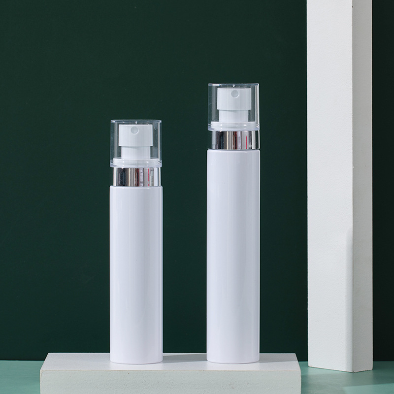 White bottle + electroplating spray pump