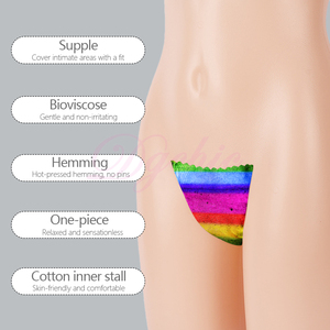 DGCHIC Low-Rise Heart Shape Silicone Underwear Reusable Adhesive <strong>C</strong>-<strong>String</strong> Panty with Rainbow <strong>Color</strong> Invisible Design - Product Image 4