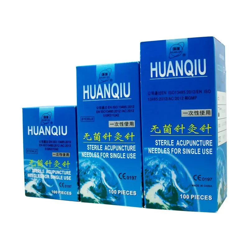 Hot Sale Huanqiu Brand Disposable Sterile Stainless Steel Handle Acupuncture Needles