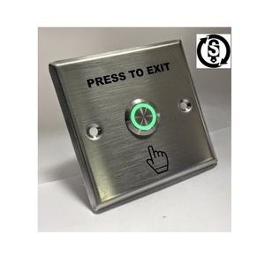 Customizable Stainless Steel <strong>Exit</strong> <strong>Button</strong> LED DPDT Double Pole Door Opening OEM ODM Supported Biometric Access Control <strong>System</strong> - Product Image 1