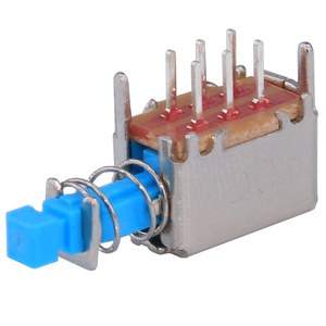 PS22E05 Latching Locking PCB Push Button <strong>Switch</strong> DPDT 6 Pin DIP Self- Locking Straight Key Push <strong>Switch</strong> Use in TV Box - Product Image 3