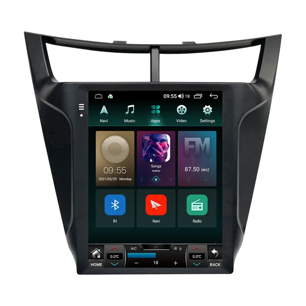 Android 11 для Chevrolet SAIL 2015-2018 Tesla style экран Автомобильный FM-Радио Мультимедийный видеоплеер навигация GPS