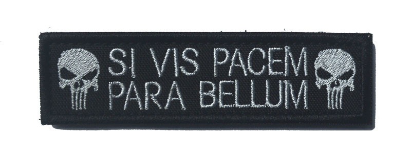 V00223-2 Tira Larga SI VIS PACEM Blanco y Negro