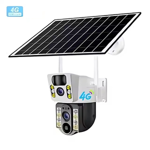 Ngoài trời năng lượng mặt trời Powered HD đầy đủ màu sắc Giám sát camera không dây không thấm nước 4G ống kính kép CMOS cảm biến đám mây lưu trữ dữ liệu IP 1 năm - Product Image 1