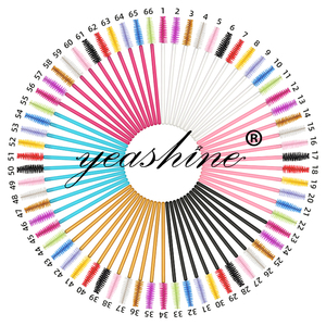 Limpieza Micro colorido Rosa Mini maquillaje ceja rímel cepillo aplicador de pestañas varita Spoolie extensión desechable de pestañas - Product Image 2