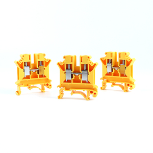UK 6N Plastic Nylon PA66 V0 Mounted Feed Through Screw Cage Din Rail Din Mount Screw Connector <strong>Spring</strong> <strong>Terminal</strong> <strong>Block</strong> - Product Image 4