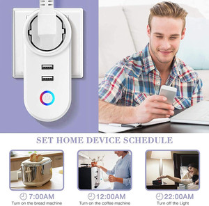 สมาร์ทซ็อกเก็ต10A 16A US EU UK AU Israel BR WIFI,พร้อมตัวจับเวลาควบคุมระยะไกล USB คู่แอปสมาร์ทไลฟ์รองรับ Alexa Google - Product Image 6