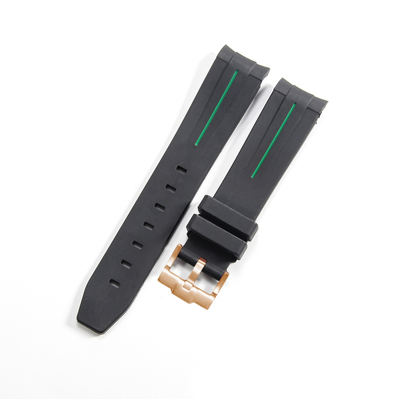 Black with green - Rose buckle -K14