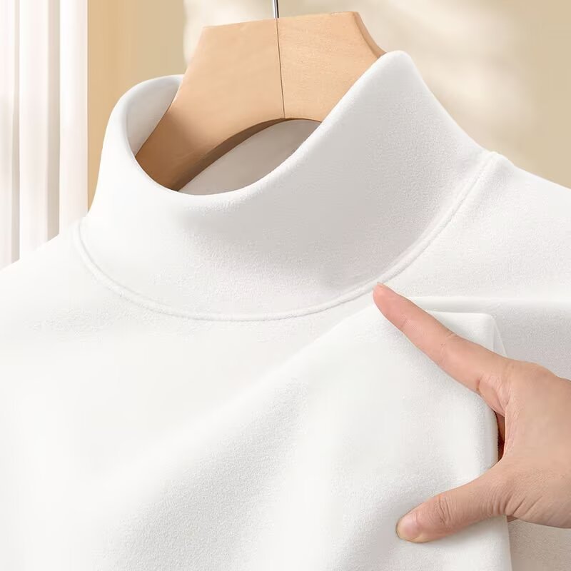 Derong cuello alto corto blanco