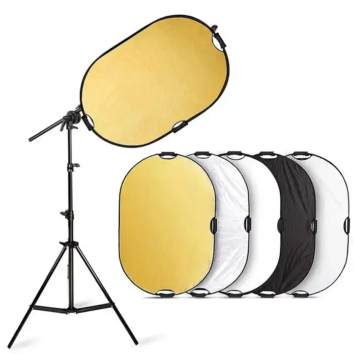 5 in 1 tragbarer runder Foto reflektor mit zusammen klappbarem Licht für Studio Multi Photo Disc