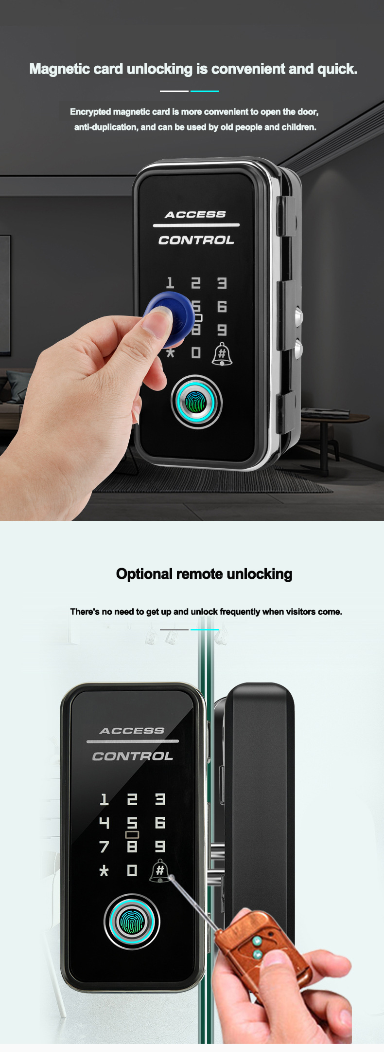 multilingual glass smart door lock refers to high-definition color screen remote control apple Multi-function locks safety frame