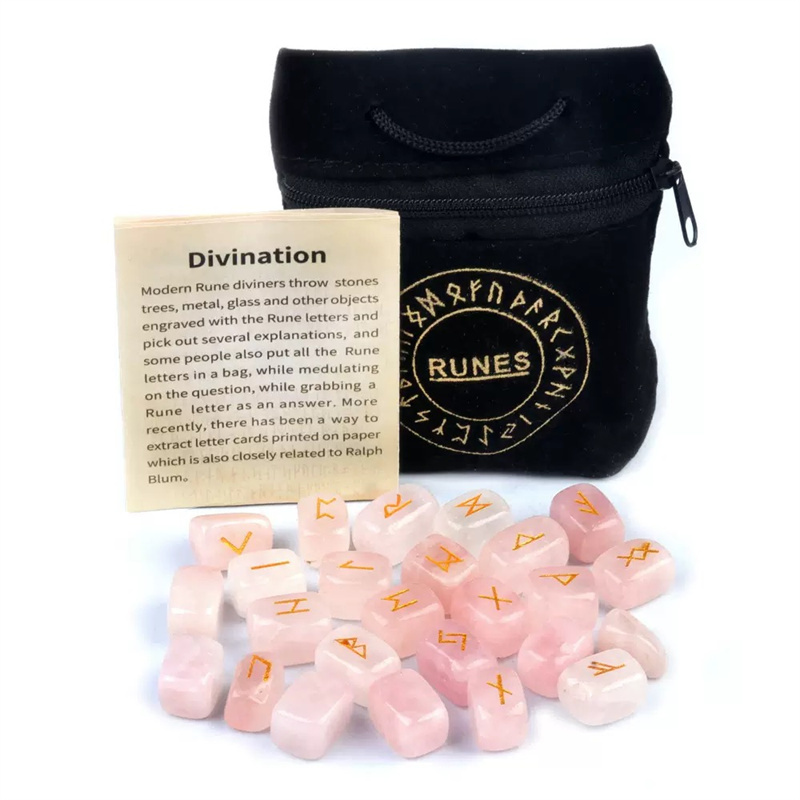 Cuarzo rosa (25 bolsas de franela con instrucciones)