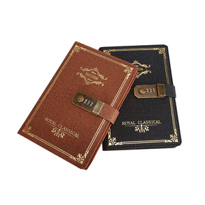 Cuaderno de 200 páginas A5, libro de contraseñas Retro con cerradura, carpeta de diario, libro de mano creativo grueso, Bloc de notas para estudiantes 2024, papelería - Product Image 5