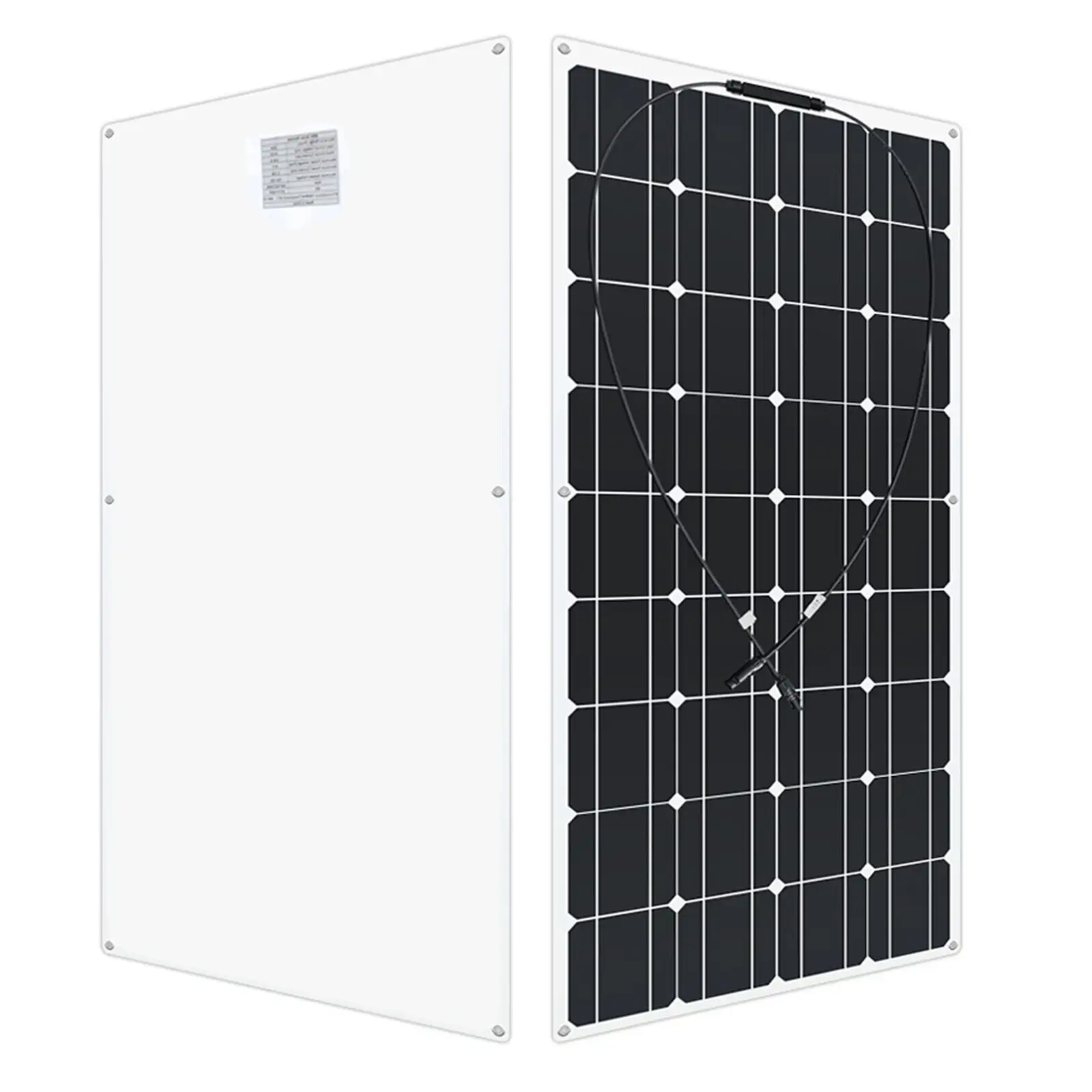 Kit de painel solar flexível para carros de acampamento marinho RV, kit de painéis solares flexíveis de 150 W e 12 V, estoque dos EUA/UE