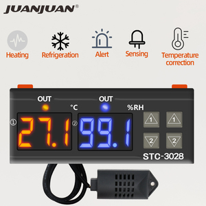 Controlador de temperatura de STC-3028 Digital, termostato, Control de humedad, termómetro, relé, incubadora de cerveza, calentador, 24V, 220V