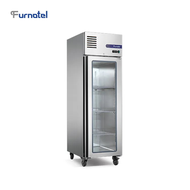 500 Litre Glass Door Upright Refrigerator High Ambient Temperature