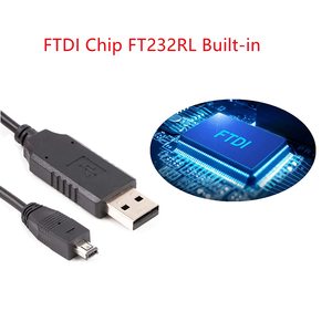 Fabrika özelleştirilmiş yüksek kalite FTDI232 USB Rs232 Mini 4P seri programlama kablosu için Uniden Bearcat tarayıcı
