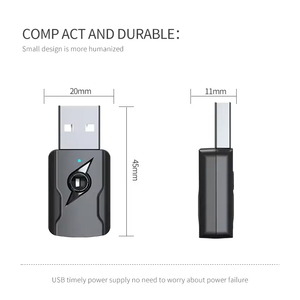 Transmisor de dientes azules USB Plug and Play Adaptador de dientes azules Manos libres Salida dual Ordenador TV Transmisor de <span class=keywords><strong>audio</strong></span>